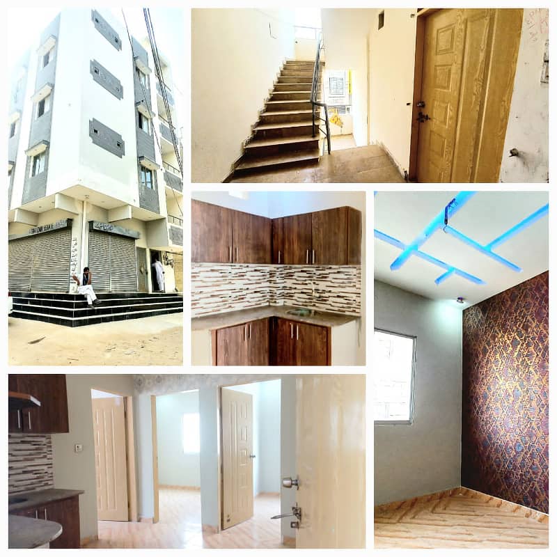 3 room cornor flat for sale 31G Allah Wala town Korangi crossing 12