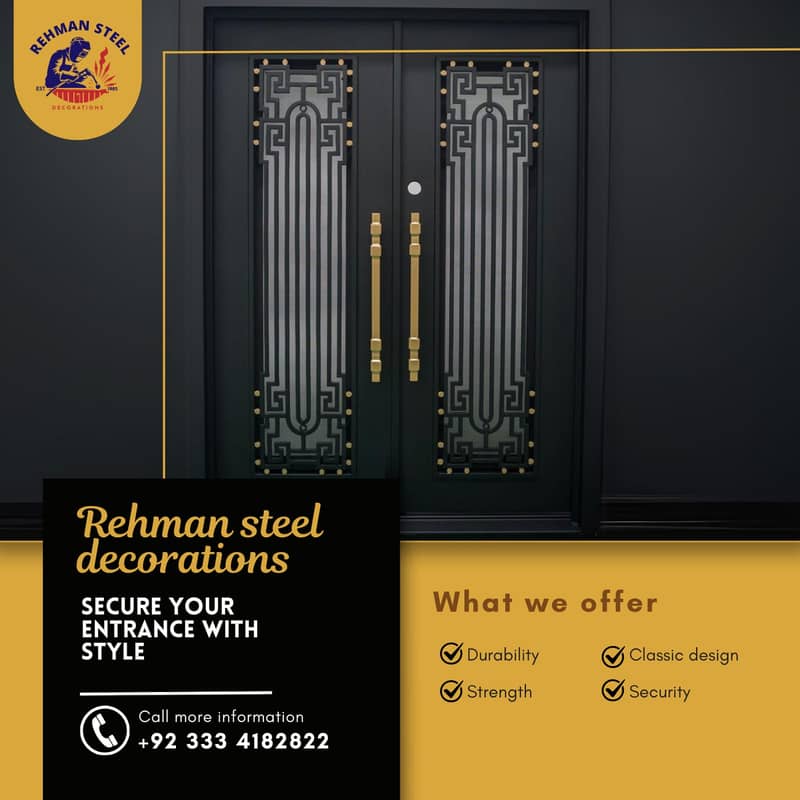 stainless steel & steel work safety grills, windows main gates 2