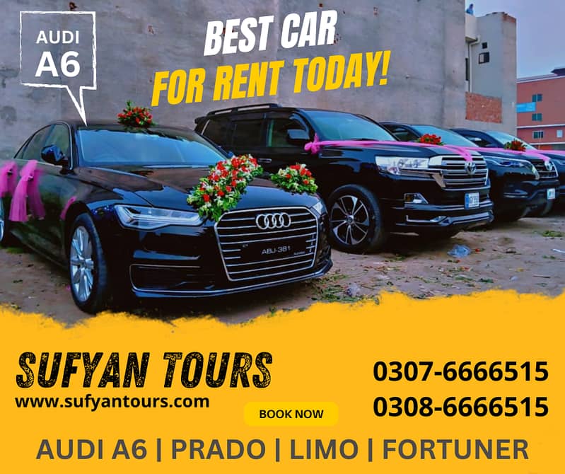 Rent a Car AUDI A6, V8, LANDCRUISER, PRADO, LIMO Car Rental 4 Wedding 6