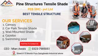 Car Parking Tensile shed Installation in faisalabad,Gate,stairs,grills