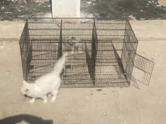 3 portion cage for sale.  behtareen condition … with tray and boxes…