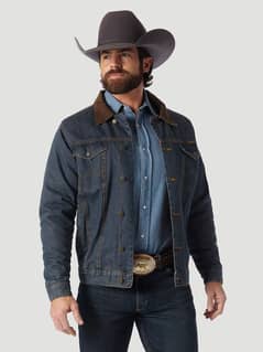 Wrangler® Blanket Lined Denim Jacket in Rustic