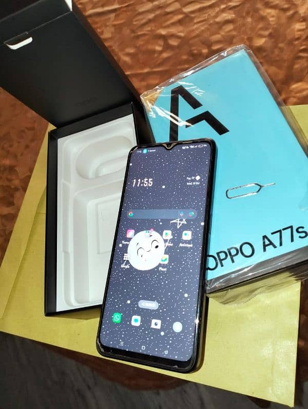 Oppo a77s in Stary Black Color 3