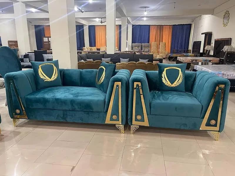 5 Seater Sofa set Poshish sofa set Velvet sofa set Modren sofa 0