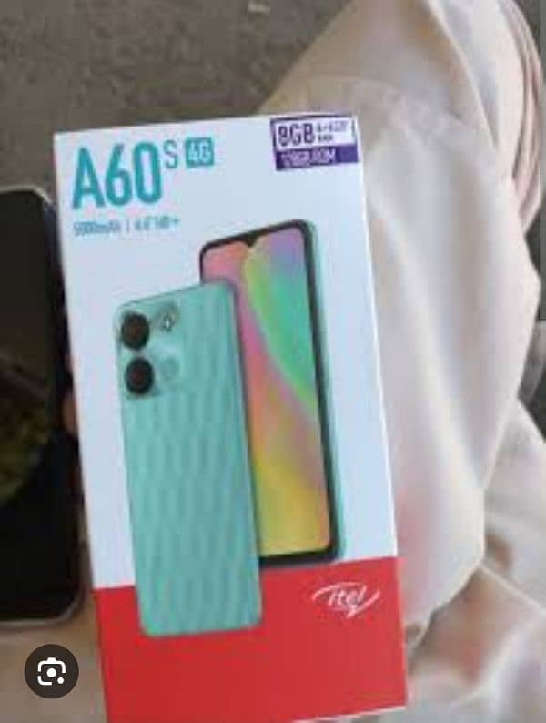 itel mobile A60s with box 3