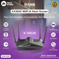 AX1800 Mesh Wi-Fi 6 Router X1852E - D-Link Gaming Router(Branded Used)