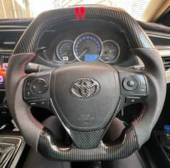 carbon fiber toyota xli gli altis steering wheel