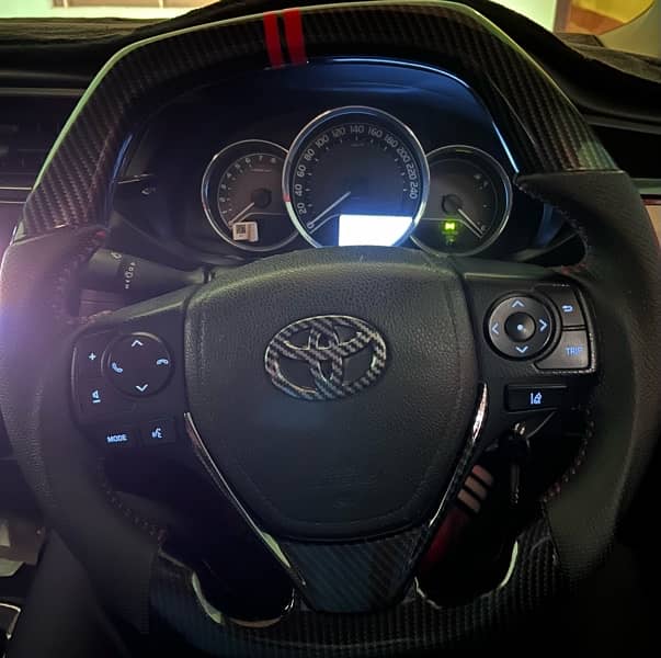 carbon fiber toyota xli gli altis steering wheel 1