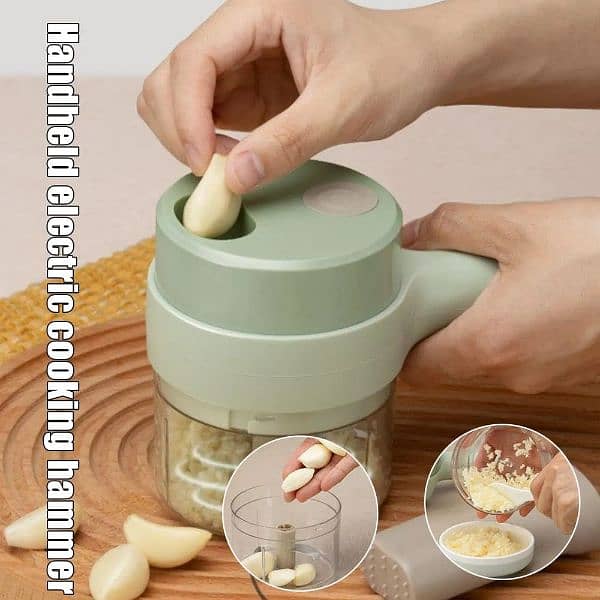 4 In1 Multifunctional Electric Vegetable Chopper And Slicer Set 4