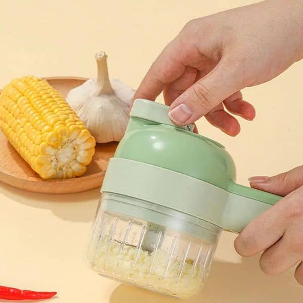 4 In1 Multifunctional Electric Vegetable Chopper And Slicer Set 7