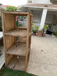 3 portion (2) wooden cages