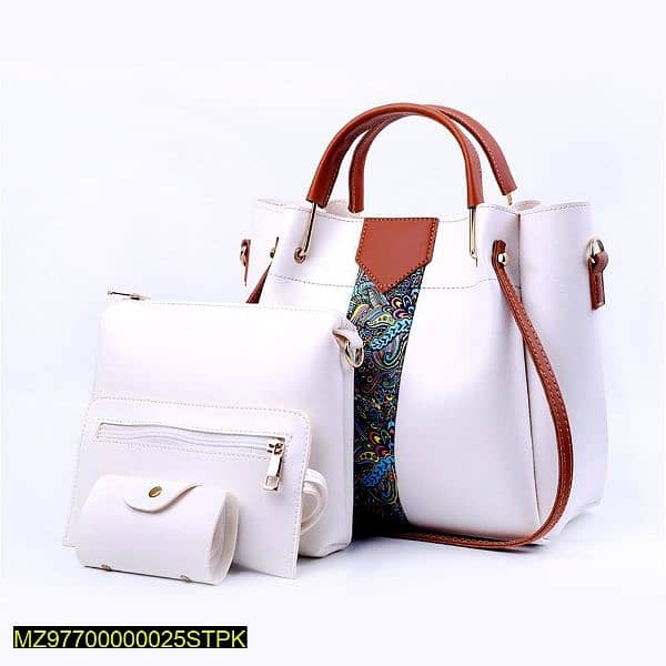 4 pcs women's royal PU leather bags 3