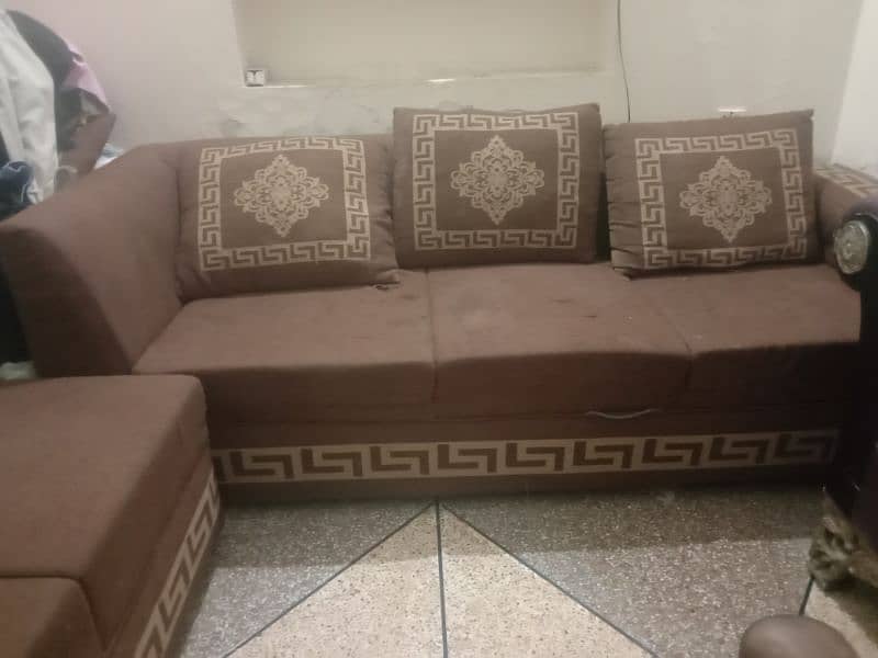 sofa set L shaped is for sale, just like new in condition. 1