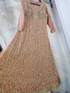 Walima maxi/ Maxi/ Peach Walima maxi For bridal/ Bridal maxi