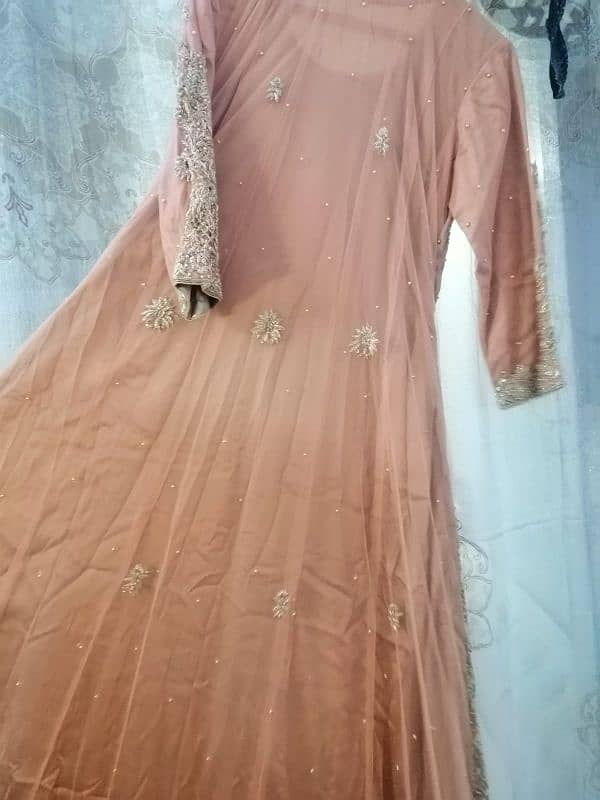 Walima maxi/ Maxi/ Peach Walima maxi For bridal/ Bridal maxi 2