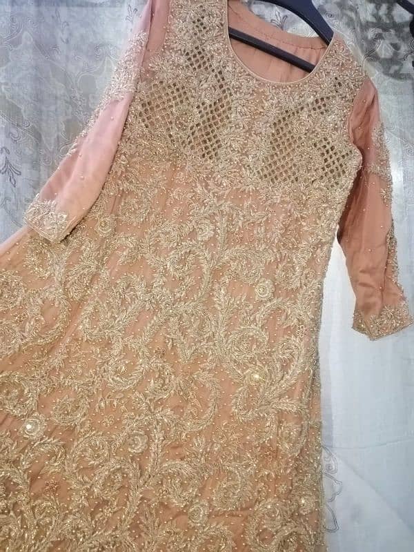 Walima maxi/ Maxi/ Peach Walima maxi For bridal/ Bridal maxi 3