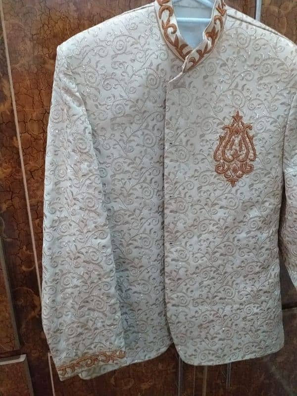 Groom Sherwani/ Groom off white sherwani/ Sherwani 1