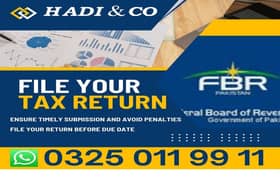 Income Tax Return Filing, FBR Tax Filer, NTN, Tax Consultant, Lawyer