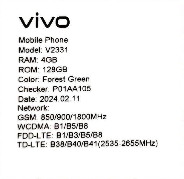 Vivo Y17s 4GB Ram 128GB 3