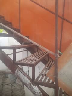 metal stairs with cover shield