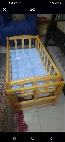 wood baby cot just in 17000 1