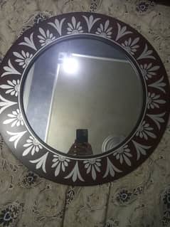 wooden fancy mirror