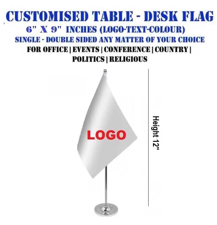 Indoor flag & Floor stand ,Outdoor flag , Logo Table flag for exective 9