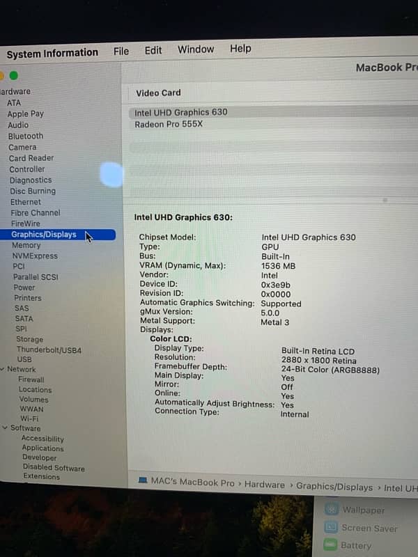 Macbook Pro 2018 32Gb Ram 4