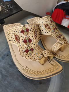 Wedding Chappals 2 Pairs Size 7 in good condition 0