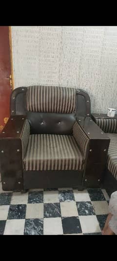 Sofa set solid wooden frame