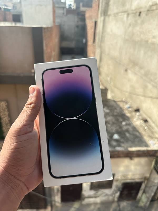 iPhone 14 Pro Max  pta approved 256GB  deep purple colour 8