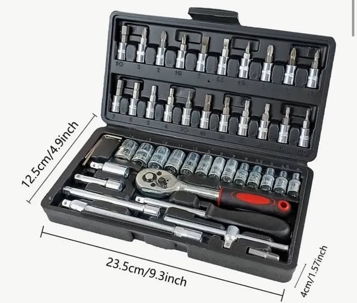 46pcs of Repair Tool Kit with storage case for Car & Home Maintenance 1