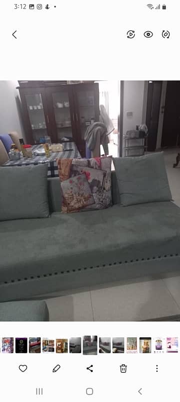 7 seater L shaped sofa reasonable price. used 1