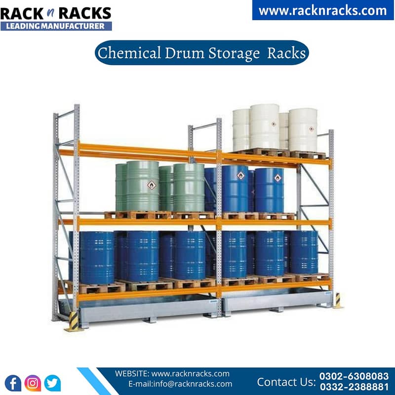 CHEMICAL STORAGE RACK PALLET RACK HEAVY DUTY STORAGE RACK RAW MATERIAL 9