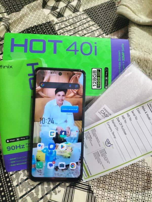 Infinix Hot 40i// 16=128 condition 10+10 New Mobile Sal Chichawatni 8