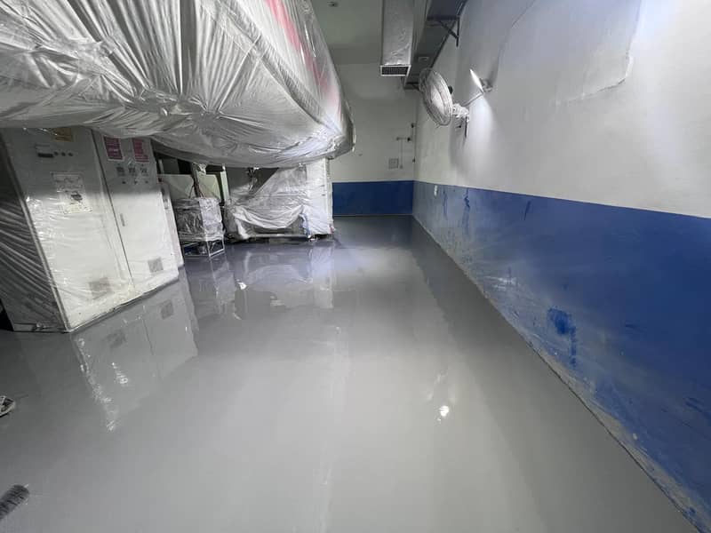 PU  polyurethane flooring|water proofing |ceiling paint work 3