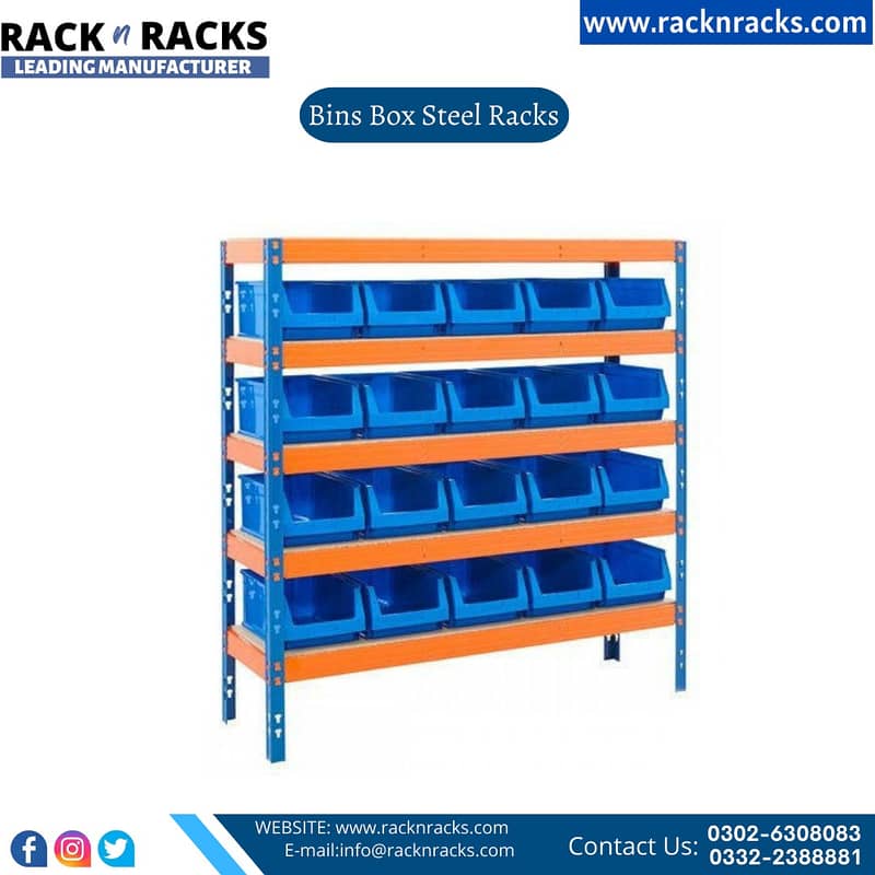 BIN BOXES,PLASTIC BINS RACK|BINS BOX Steel rack 18