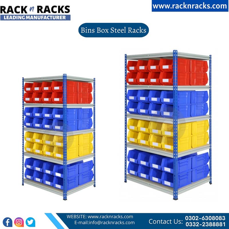 BIN BOXES,PLASTIC BINS RACK|BINS BOX Steel rack 19