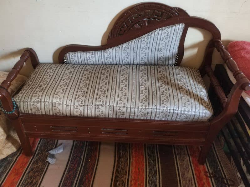 wooden Sofas set with Dewan 1