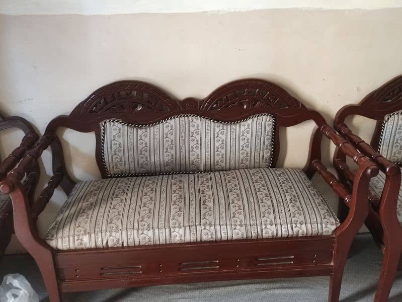 wooden Sofas set with Dewan 4