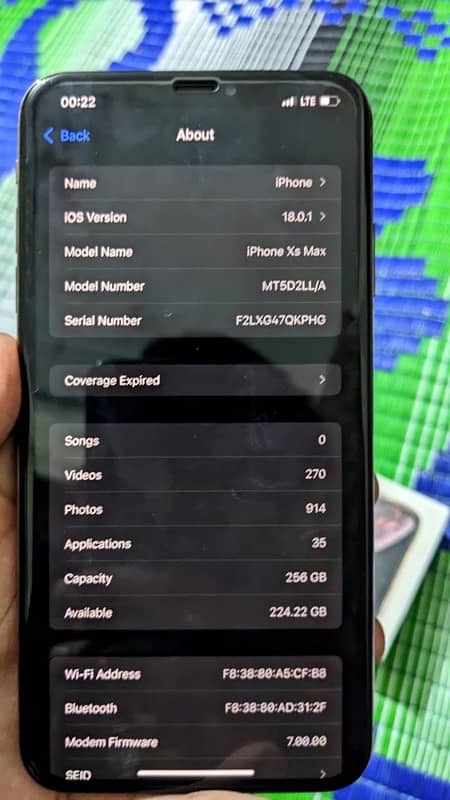 Iphone Xsmax. 256GB. Duel Sim PTA Approved. With Box. Only 82,000 RS. 3