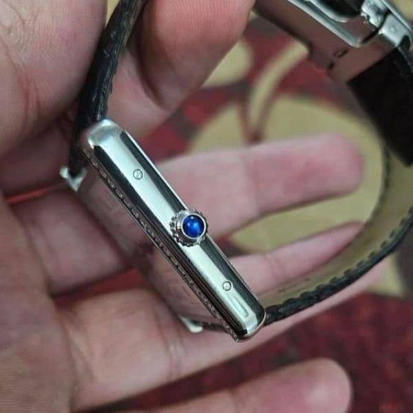 Cartier tank with after market diamond 3