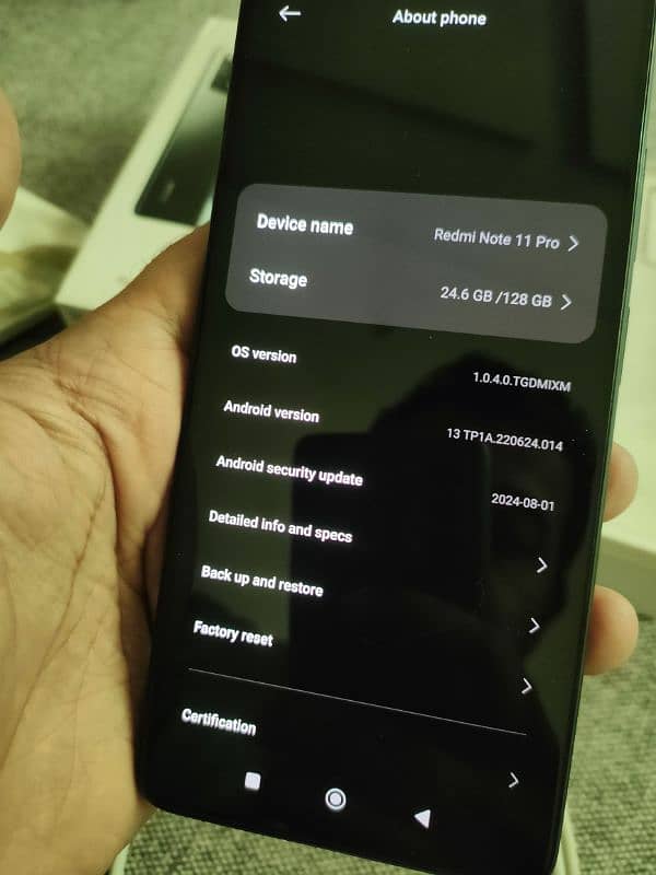 Redmi Note 11 pro 8/128 gb PTA approved dual 6