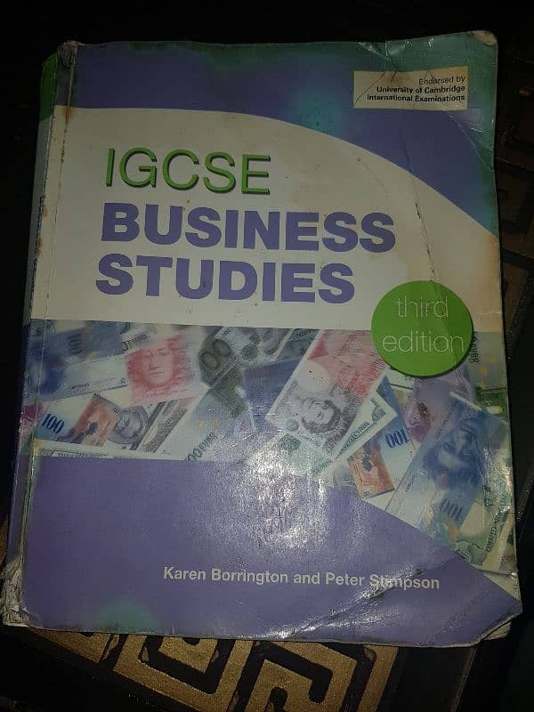 selling old business studies books going aboard so I don't need theses 0