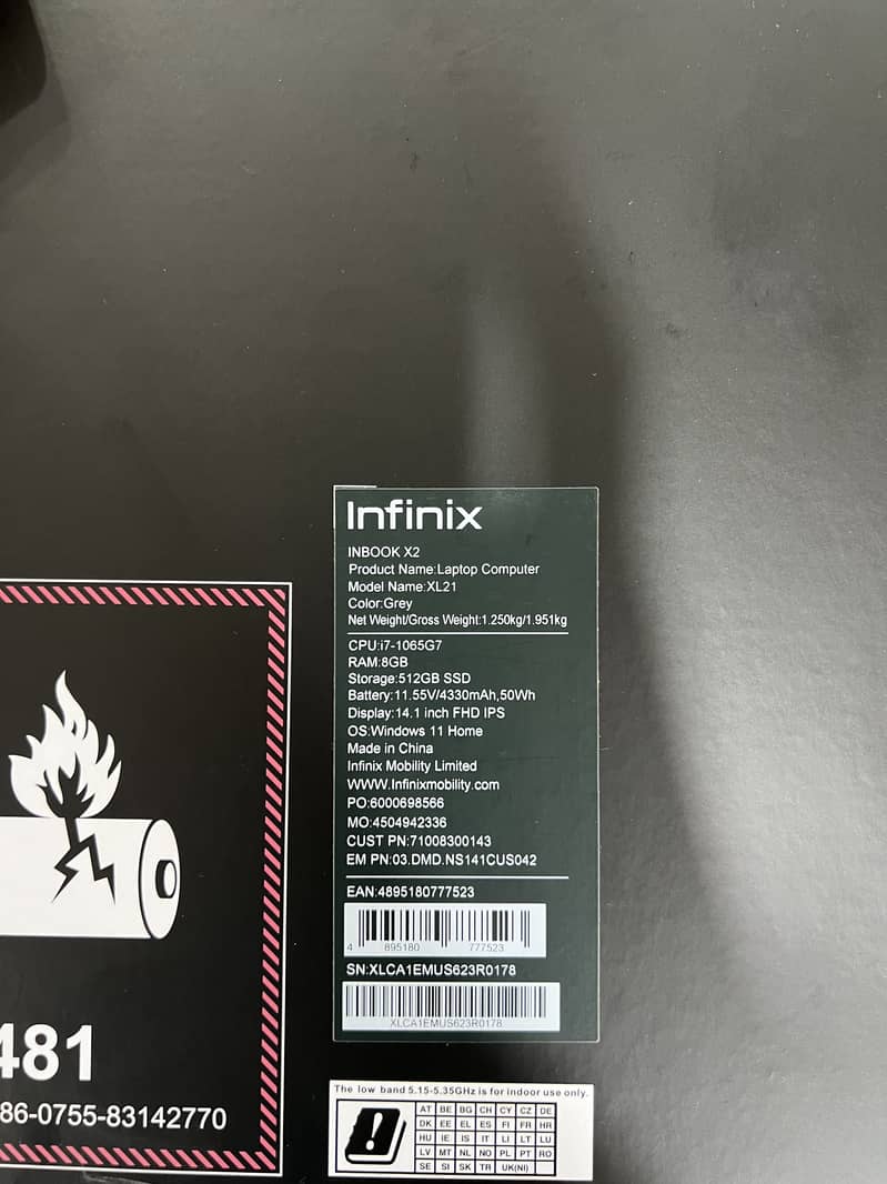 Infinix Inbook X2 (I7 10 Gen) 8/512 Brandnew 4