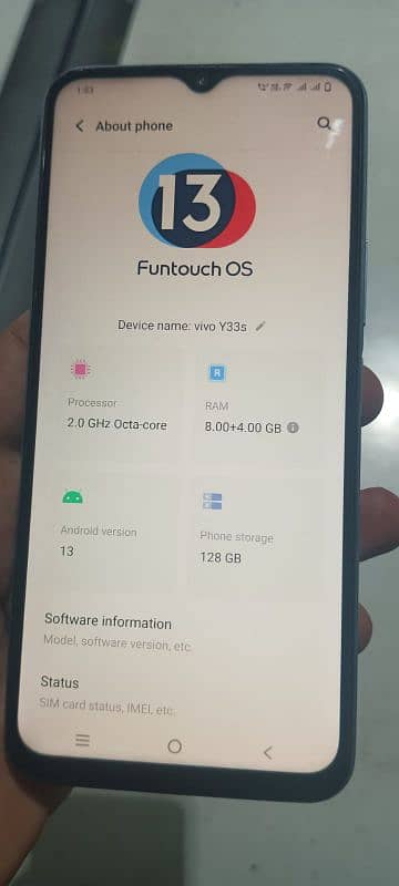 vivo y33s 8+4. . 128GB 1