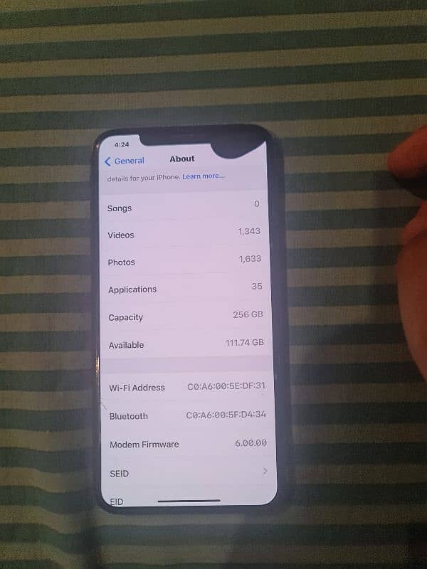 iPhone Xs Max 256 GB, PTA Approved, Jelly on back, Single+esim, Black 7