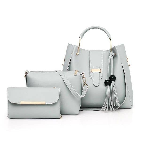 3PCs women beautiful PU leather shoulder bag 5