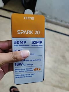 TeCno Spark 20 (8.256) Box Charg available Ha 9 Mah Vrnty Ha 0