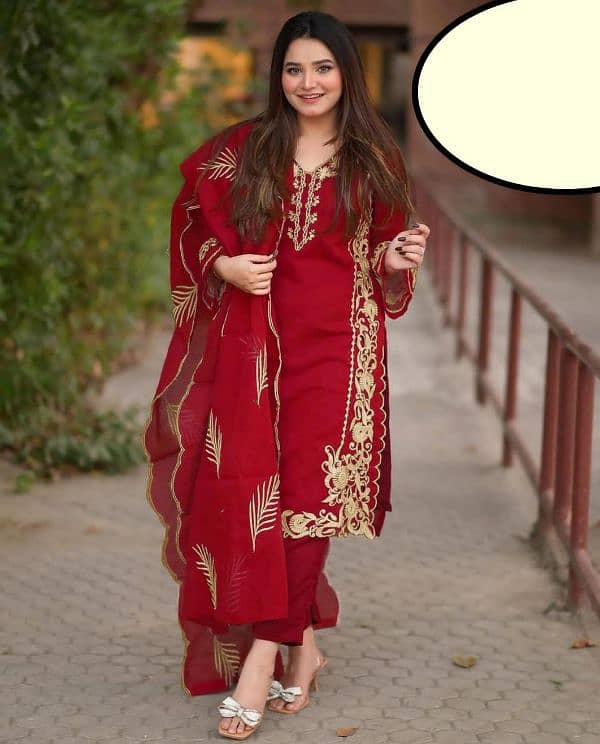 3 pc embroidery fancy suit 2